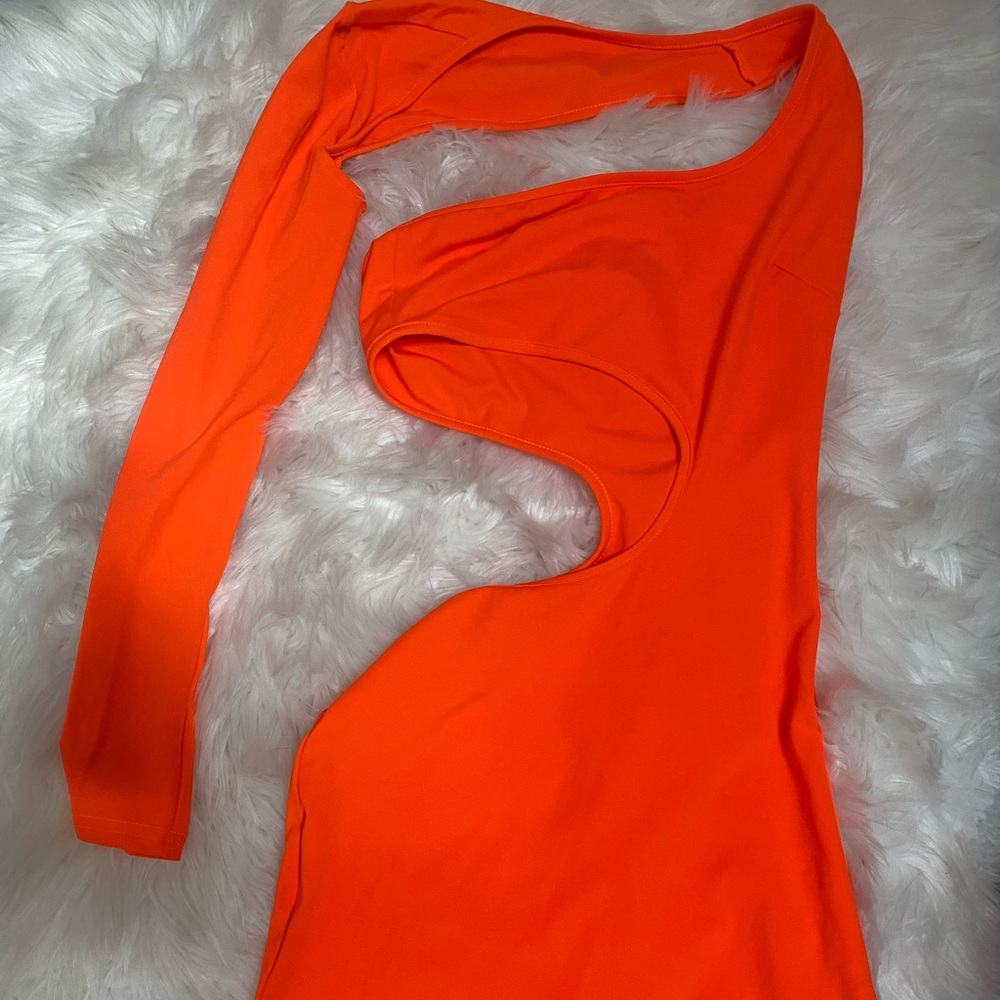 Neon orange dress